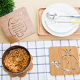 thumbnail image 3 of pitrice Hollow Cartoon Design Cup Mug Hot Pot Table Wooden Pad Heat Insulation Desk Mat Non-slip Plate, 3 of 9