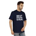 thumbnail image 2 of Inkmeso T-Shirt à Col Rond pour Hommes avec Imprimé Graphique Best Papa Ever.€ T-Shirt pour la Fête des Pères, 2 of 7