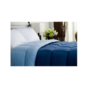 TWIN size 72"x90" Microfibre Hypoallergenic Synthetic Comforters color BLUE (2 Tone) 1/ Pack