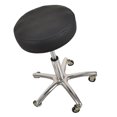 thumbnail image 4 of Housses de Siège de Tabouret de Bar Rondes en Cuir Artificiel Imperméable Coussin Tabouret de Bar Noir, 4 of 7