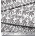 thumbnail image 2 of Soimoi Poly Georgette Fabric Aztec & Tribal Elephant Ethnic Print Fabric by the Yard 52 Inch Wide, 2 of 3