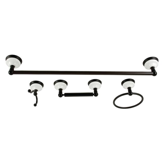 Kingston Brass BAK1111478MB 2.75 in. Victorian Bathroom Accessory Set, Matte Black - 4 Piece