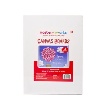 Master of the Arts® Lot de 3 toiles Cartonnées de 22,85 cm x 30,50 cm par Horizon Group USA