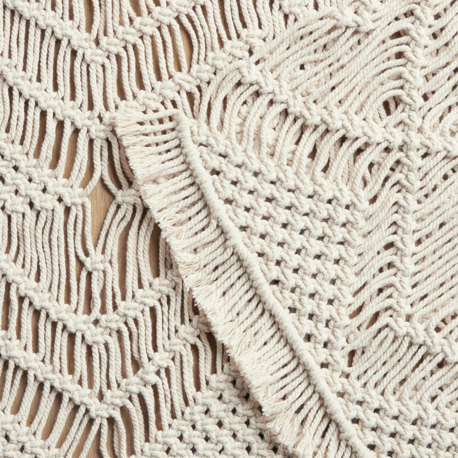 Better Homes & Garden Tapis de passage en macramé Naturel 35,56 L x 228,6 L
