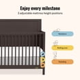 thumbnail image 4 of Dream On Me Dillian 5-in-1 Convertible Crib, Chocolate Chip, 4 of 10