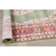 thumbnail image 4 of Tapis Vert Oriental Usé à Médaillon Floral, 4 of 5