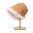 thumbnail image 2 of CSChome Plush Bucket Hat Women Winter Fisherman Hat - Faux Fur Decor Color Matching Windproof, 2 of 7