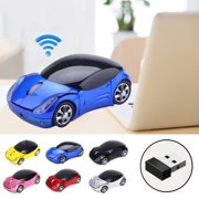 Yannianjz 6Pcs Car-Shape Wireless Mouse, 2.4GHz 1200DPI Optical USB Mouse, Mini Portable Computer Mouse for PC, Laptop, Tablet, Office, Home