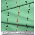 thumbnail image 1 of Soimoi Green Poly Georgette Fabric Pannahazar Jamdani Print Fabric by the Yard 52 Inch Wide, 1 of 2