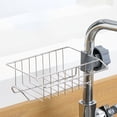 thumbnail image 1 of Oleegame 1PC Shower Soap Dish With Hook Kitchen Stainless Steel Faucet Storage Rack Sink Shower Basket Sponge Drain Rack Gray, 1 of 6