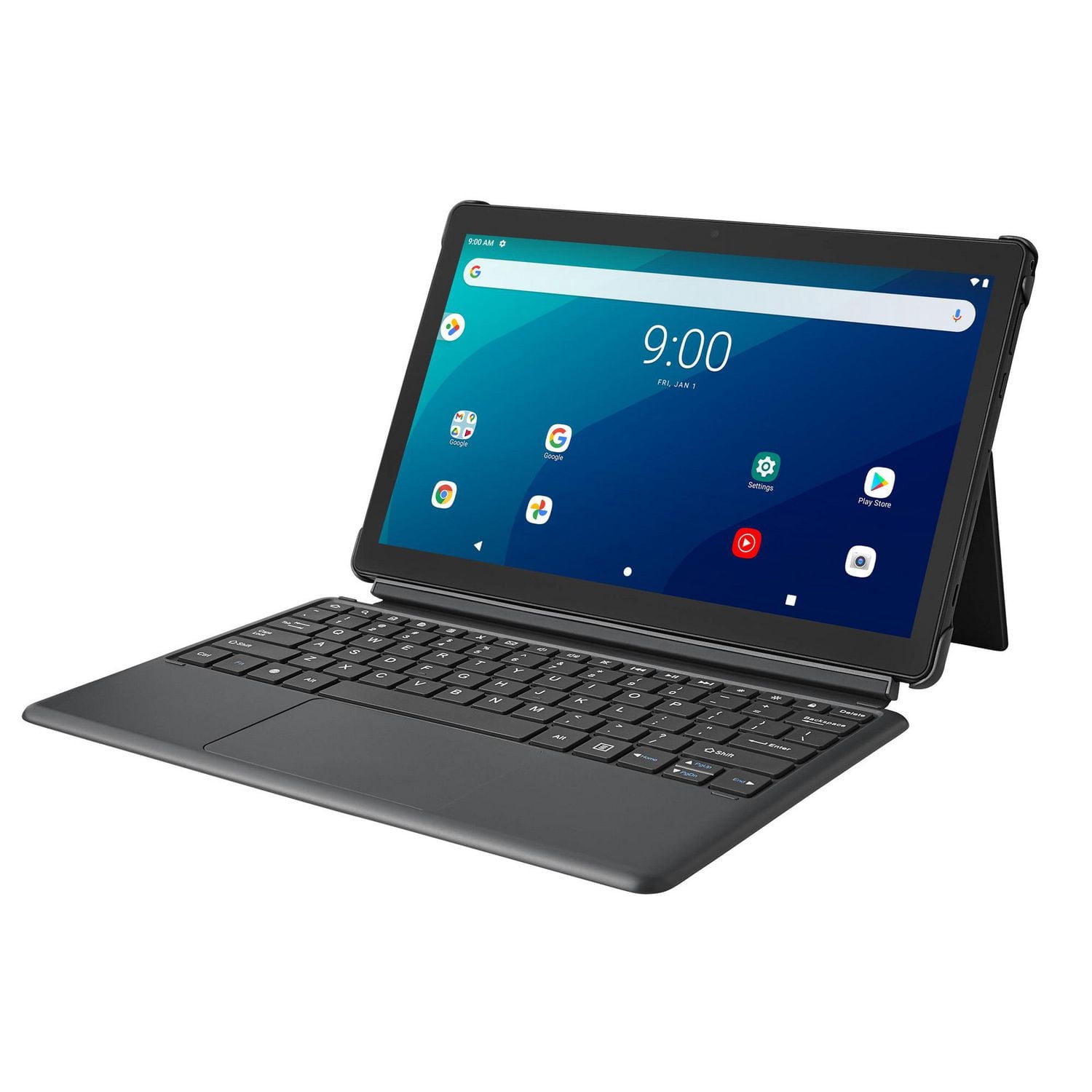 onn. 11.6-Inch 1920x1080 LCD Touchscreen 2.0 GHZ Octa-core processor Android Tablet Pro with Keyboard (Model 100043279 - Grey)