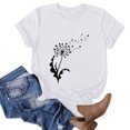 thumbnail image 4 of Pompotops T-Shirt Décontracté pour Femme à Col Rond d'Été Aguichant à Imprimé Coupe Régulière à Manches Courtes pour Femme Liquidation, 4 of 5