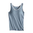thumbnail image 1 of Timegard Débardeurs d'Été pour Femmes avec Soutien-Gorge Intégré Col Rond Débardeurs Confortables Vêtements de Détente Sans Manches Pjs, 1 of 6