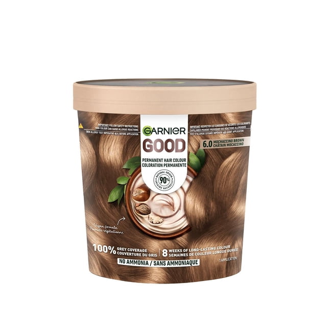 Garnier GOOD, Permanent Hair Dye, 100% Grey Coverage, No Ammonia, 1 unit