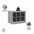 thumbnail image 3 of Pemberly Row 24W Small Shoe Bench with Shelves in Gray - Engineered Wood, 3 of 7