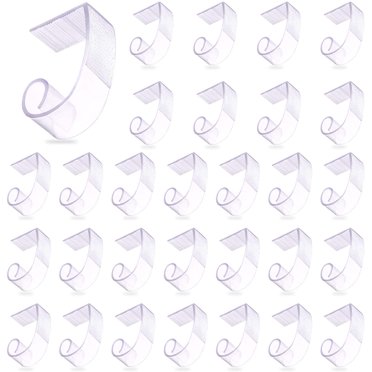 30 Clips de Plinthe avec Vercro pour Fixation de Nappe 1 Pouces-1.5 Pouces, Clips de Nappe Modèle SMC pour Mariage, Réunion, Fête, Pique-Nique, Patio, Banquet, Activités Extérieures