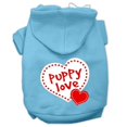 thumbnail image 1 of Sweat à Capuche Imprimé Amour pour Chiot Bleu Bébé Taille TTG (18), 1 of 1