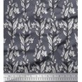 thumbnail image 1 of Soimoi Polyester Crepe Fabric Leaves & Floral Block Decor Fabric Printed Yard 42 Inch Wide, 1 of 3