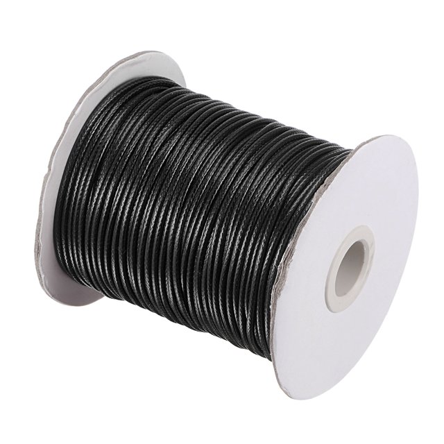 Unique Bargains Beading Thread Bracelet Weave Bead Craft Cord 2mm 78M/Roll (85-Yards) Decorative String, Black