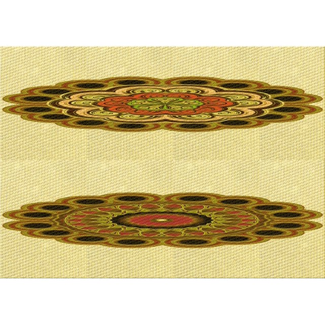 Ahgly Company Machine Washable Indoor Rectangle Transitional Dark Bisque Brown Area Rugs, 7' x 10'
