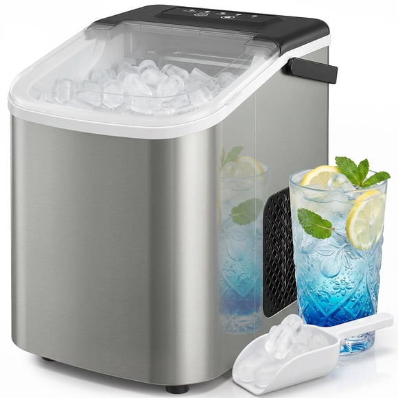 HOMCOM Portable Ice Maker Countertop 9 Ice Cubes Ready in 7 Mins 26lbs/24H