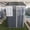 Dark Grey, variant on Outsunny 12' x 5.5' Metal Garden Storage Shed with Lockable Door Dark Grey