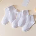 thumbnail image 4 of FAIWAD 10 Pack Toddler Socks Girls Ruffle Socks Soft Cute Frilly Dress Princess Lace Crew Socks for Kids, 4 of 9