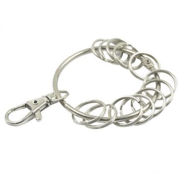 lionlar Pack de 4-24 Grands Porte-Clés en Alliage Rond, Porte-Clés 4 Pcs