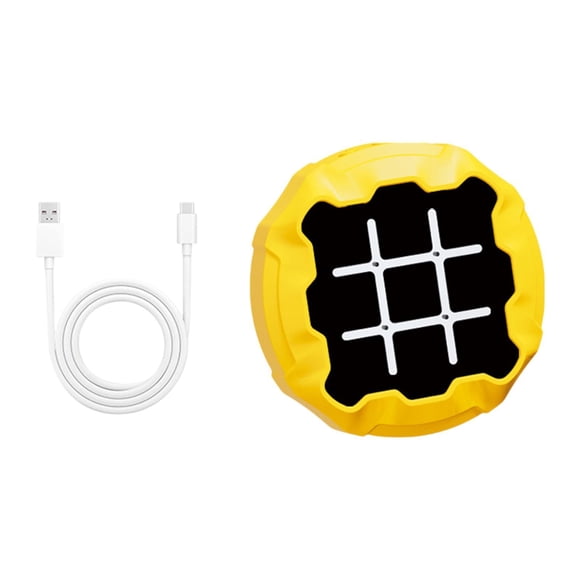 Lipstore Electronic Tac Toe Game Portable Travel Game Memory Model Board Game Handheld Puzzle Game Console for Car Airplane Indoor yellow