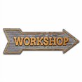 thumbnail image 2 of SignMission P-ARROW10-999542 10 x 30 in. Wide Workshop Arrow Sign, 2 of 4
