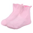 thumbnail image 1 of Unique Bargains Couvre-Chaussures Imperméables en Silicone Réutilisables et Pliables 22x15cm pour Surchaussures, Rose, 1 of 7