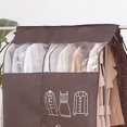 thumbnail image 1 of Clothes Dust Cover Nonwoven Dust Prevention Waterproof Transparent Window Design Hanging Garment Protectors Coffee, 1 of 3