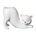 thumbnail image 1 of Landzoo One Cartoon Cat Flower Pot Animal Cat Vase Planter Ceramics Container Pot Flowerpot For Patio Home Living Room Garden White Practical Basic Flower Pots For Garden, 1 of 6