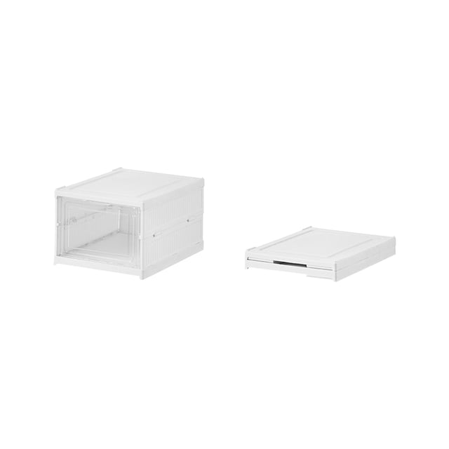 Transparent Folding Shoe Storage Box Cabinet with Vent - Multi-Layer Stackable Organizer for Closet, Door, or Hallway