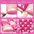 thumbnail image 3 of SINGOMON 25 Pcs Toile de Fond de Ballons Roses Ballons Carrés Rose Vif Toile de Fond de Ballon en Feuille Carrée Double Face Arche de Ballon en Feuille Kit de Guirlande de Ballons Roses pour Décorations de Fête Roses, 3 of 8
