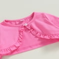 thumbnail image 4 of Tenue 2 Pcs pour Bébé Fille, Sans Manches, Col Ras du Cou, Robe Débardeur à Imprimé de Fleurs avec Nœud et Veste, Tenue d'Automne, 4 of 7