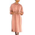 thumbnail image 2 of Gspmoly Robe pour Femmes, Robe Décontractée à Capuche avec Cordon de Serrage, Manches Longues, Robes Longues, Robe Cocktail jusqu'à 60 % de Réduction, 2 of 6