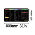 thumbnail image 3 of Birdeem Quick Key Super Large -Slip Keyboard Pad - with Office Software Shortcuts Pattern, 3 of 4