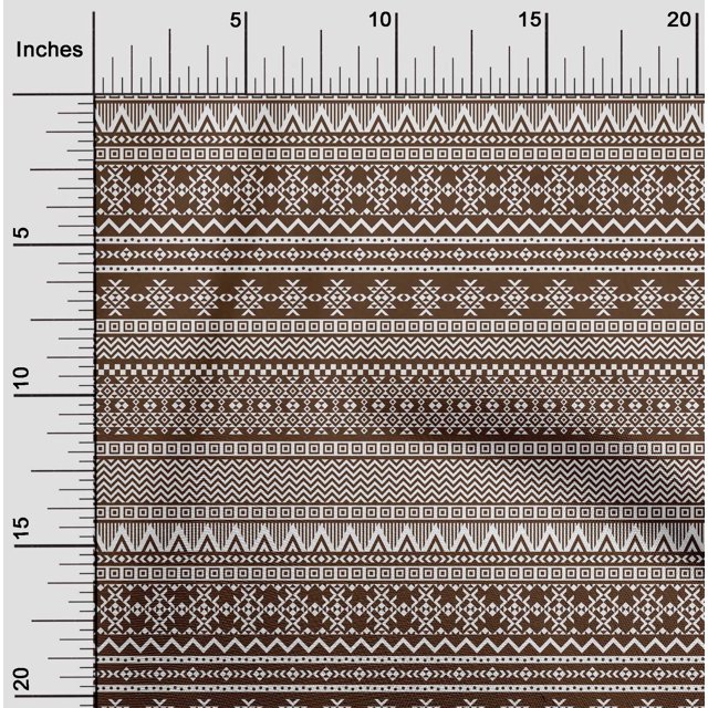 oneOone Cotton Flex Brown Fabric Aztec Tribal Craft Projects Decor Fabric Printed By The Yard 40 Inch Wide