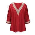 thumbnail image 5 of HVOBTTY Chemises Confortables à Manches Longues pour Femmes, Veste de Complet Décontractée Unie pour Femmes Rouge, TTG, 5 of 5