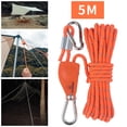 thumbnail image 2 of jinwen Pulley Ratchet Rope Hanger Reflective Wind Rope Tensioner for Camping Hiking 6mm 6mm 5m Orange, 2 of 9