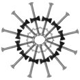 thumbnail image 1 of EXHUMKY 12Pcs Outdoor Trampoline Fixing Screws with Galvanized Steel Construction, 1 of 5