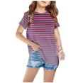 thumbnail image 2 of Birdeem Chemises pour Filles Chemises pour Enfants T-Shirt Graphique à Manches Courtes Col Rond Crop Top pour Filles et Garçons de 3 à 14 Ans T-Shirt Tee, 2 of 12