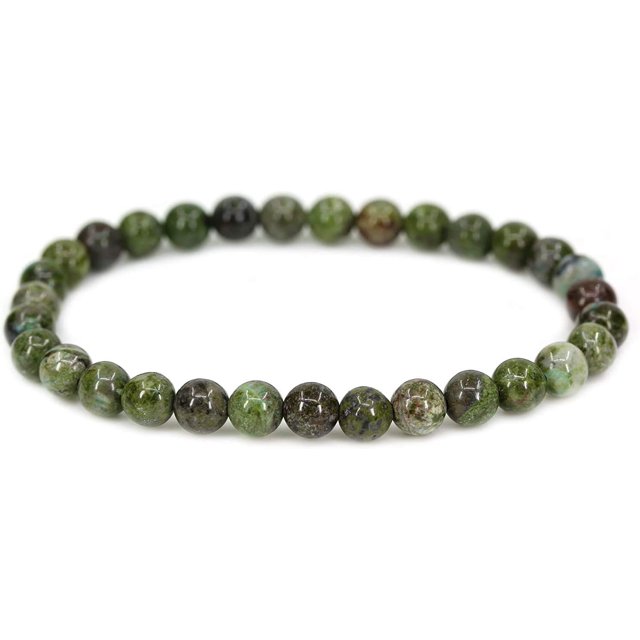 Angelstones Bracelet Extensible Unisexe en Cuprite Naturelle avec Perles Rondes de 6 mm