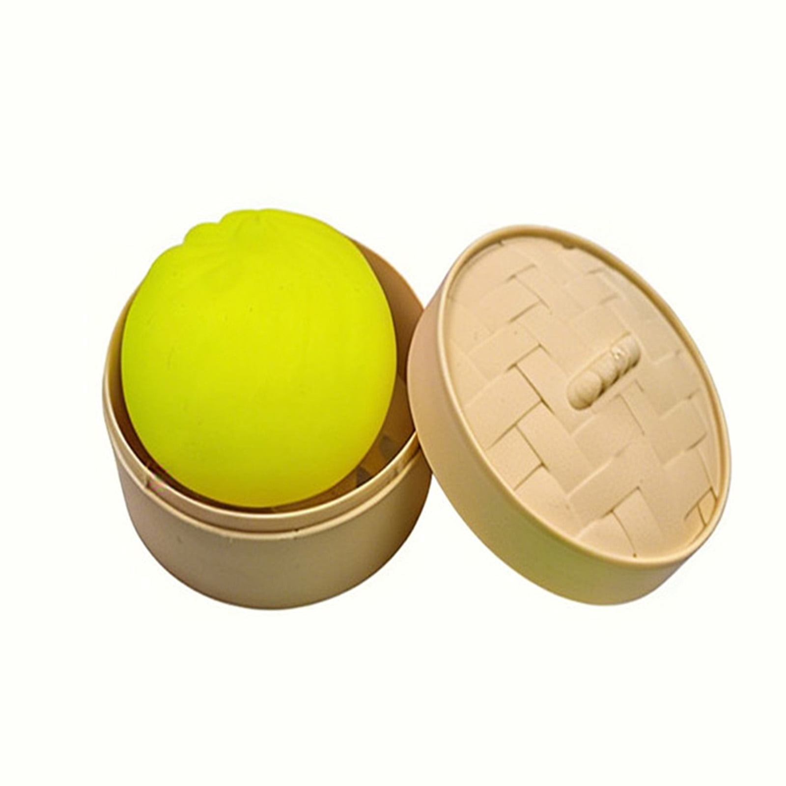 Dumpling Squishy Géant Avec Cuiseur Vapeur – Jouet Fidget Doux Anti-Stress – 8x5x5 Cm – Cadeau Sensoriel