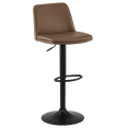 thumbnail image 1 of Bouclair Beige Faux Leather and Metal Bar Stool, 1 of 10
