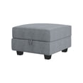 thumbnail image 2 of HONBAY Square Ottoman Module for Modular Sectional Sofa, Storage Ottoman Footrest and Seat Cube, Bluish Grey, 2 of 3