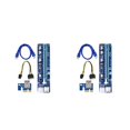thumbnail image 1 of Decodeary 100PCS VER008C Riser Card USB3.0 PCI PCIE PCI-E 1X To 16X Extender 60CM 008C Riser Adapter With LED For GPU Miner Mining 2Set, 1 of 6