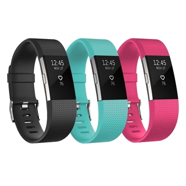 Pour Fitbit Charge 2 Bracelets, Lot de 1/3 Bracelet de Sport en Silicone Souple de Remplacement Ajustable Accessoires pour Fitbit Charge 2 Entraînement Physique