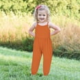 thumbnail image 4 of FAIWAD Kids Girls Summer Jumpsuits Spaghetti Strap Sleeveless Baggy Causal Rompers with Pockets, 4 of 5